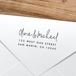 Chic Modern Script Name Return Address  Self-inking Stamp