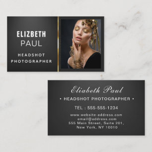 Chic Modern Script Typography Simple Photographer  Business Card