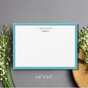 Chic Modern Small Sapphire Blue Correspondence Card