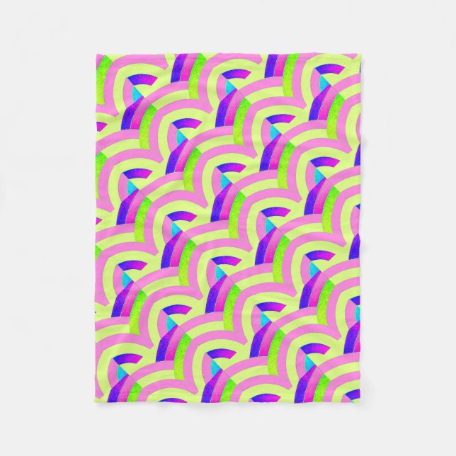 chic modern sophisticated chevrons fleece blanket (Front)