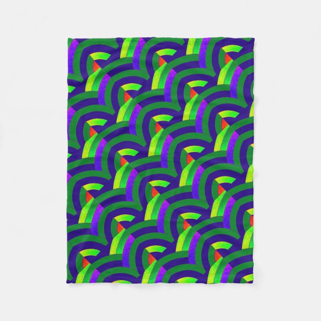 chic modern sophisticated chevrons fleece blanket (Front)