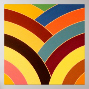 chic modern sophisticated chevrons poster