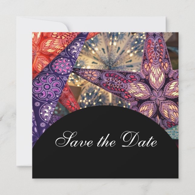 Chic Modern Stars Save The Date (Front)