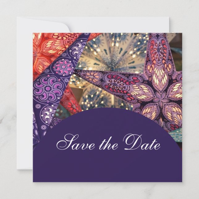 Chic Modern Stars Save The Date (Front)