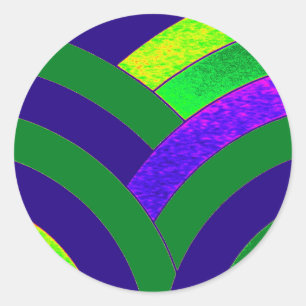 chic modern stylish chevrons classic round sticker