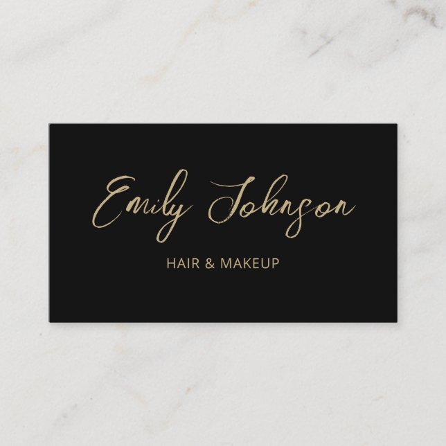 Chic Modern Trendy Hand Lettered Business Card (Front)