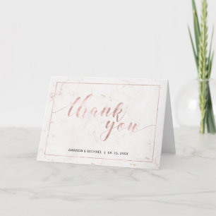 Chic Modern Typography Wedding Thank you note Card