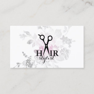chic modern watercolor hairstylist hair stylist business card