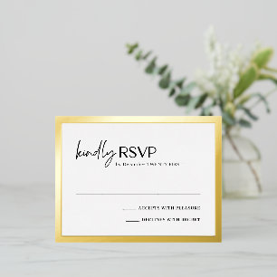 Chic Modern Wedding Foil RSVP Card