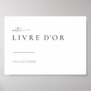 Chic + Modern Wedding Guest Book Sign   French