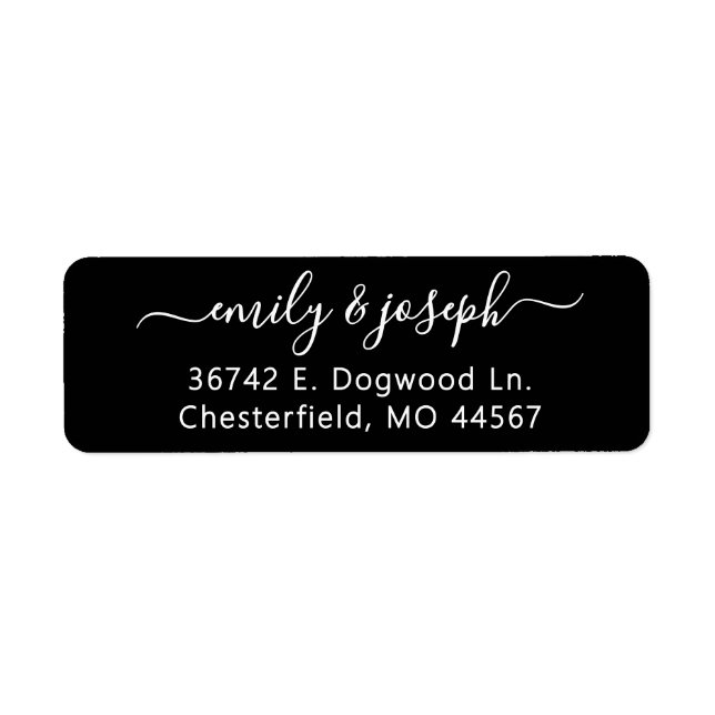 Chic Modern Wedding Return Address Labels (Front)