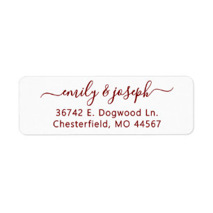 Chic Modern Wedding Return Address Labels