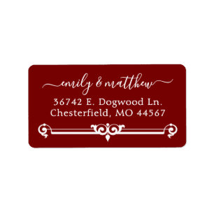 Chic Modern Wedding Return Address Labels