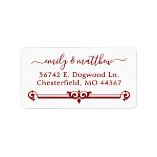 Chic Modern Wedding Return Address Labels