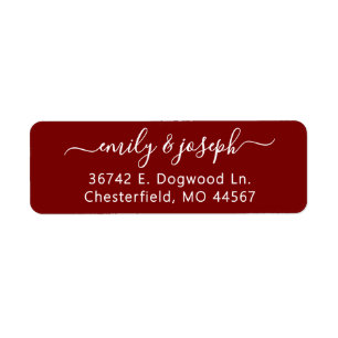 Chic Modern Wedding Return Address Labels