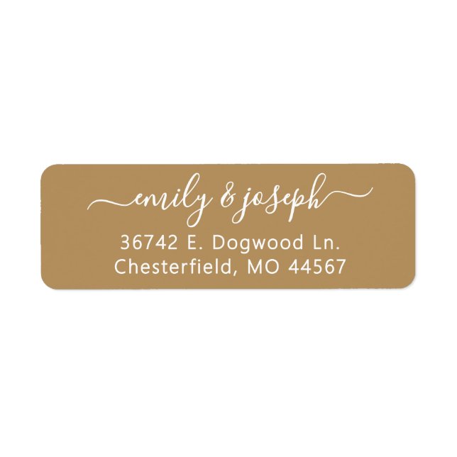 Chic Modern Wedding Return Address Labels (Front)