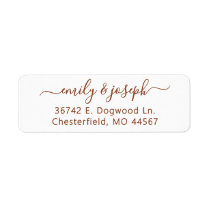 Chic Modern Wedding Return Address Labels