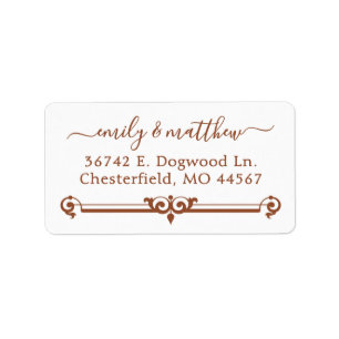 Chic Modern Wedding Return Address Labels