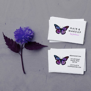 Chic Monarch Butterfly Elegant Watercolor Business Card