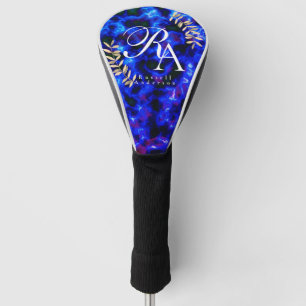 Chic Monogram Blue Golf Head Cover