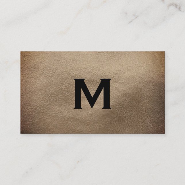 Chic Monogram Business Card (Front)