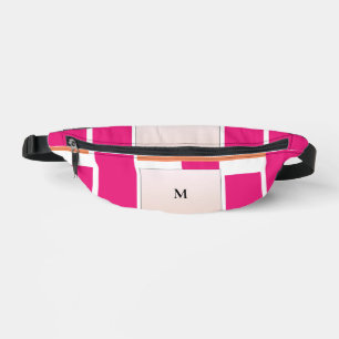 Chic Monogram Feminine Stripe Pattern Bum Bags