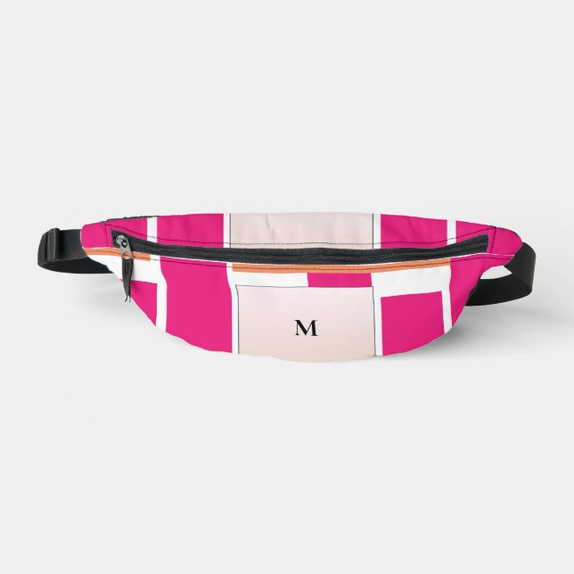 Chic Monogram Feminine Stripe Pattern Bum Bags (Front)