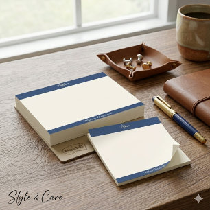 Chic Monogram Notes with Custom Name