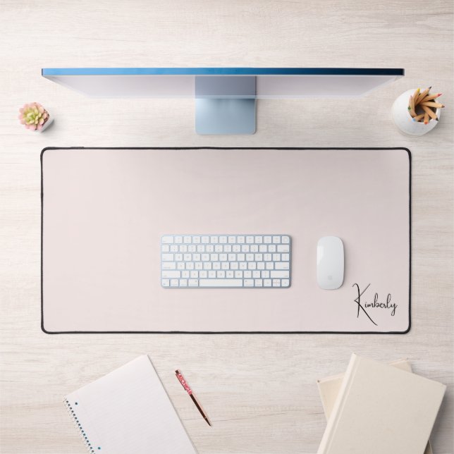 Chic Monogram Pink Desk Mat (Office 1)