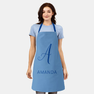 Chic monogram professional plain ADD YOUR NAME Apron