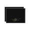 Chic Monogram Script Initials Gold Black