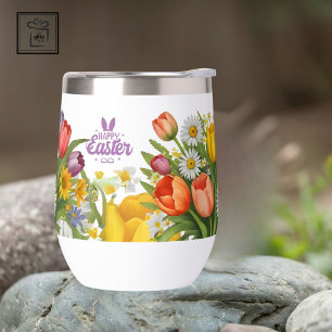 Chic Monogram Spring Bouquet Daffodil Tulip Daisy