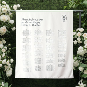 Chic Monogram Wedding Alphabet Seating Wedding Tapestry