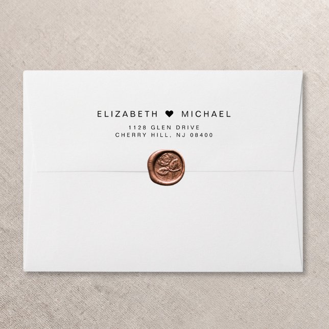 Chic Monogram Wedding Return Address Envelope (Creator Uploaded)
