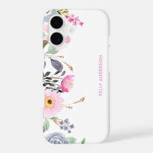 Chic Monogrammed Botanical Floral Pattern