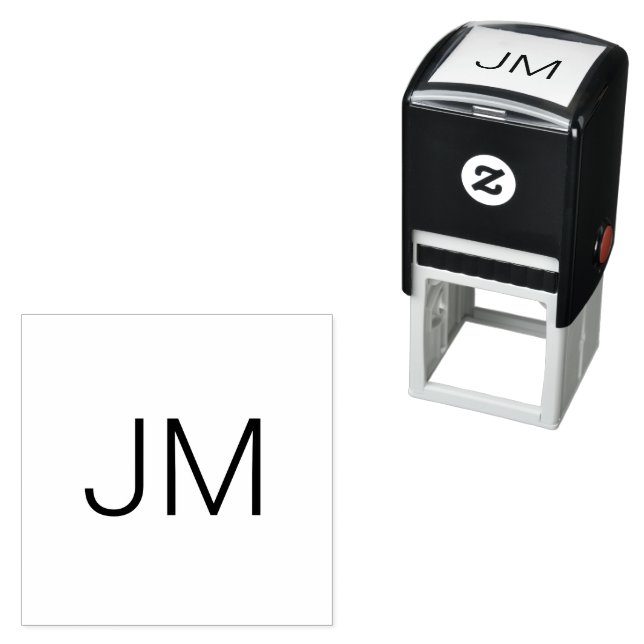 Chic Monogrammed Oversized Initials Self-inking Stamp (In Situ)