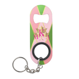 Chic Monogrammed Pink and Green