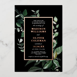 Chic Moody Botanical Frame Wedding REAL