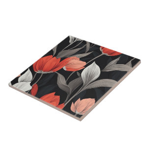 Chic Moroccan Tulip Cera Tiles For Kitchen Floor
