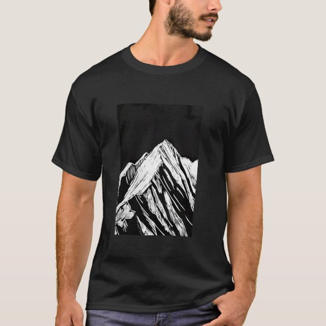 Chic Mountain Landscape for Hikers Hiking Long Sle T-Shirt (Front)