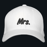 Chic Mrs. black and white cute<br><div class="desc">Chic Mrs. black and white cute Embroidered Baseball Cap
Available in many colours and options</div>