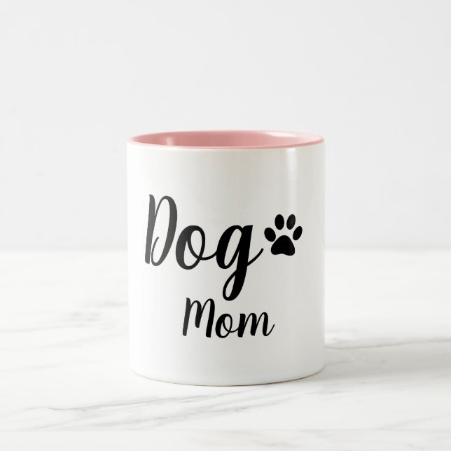 CHIC MUG_ DOG MOM Two-Tone COFFEE MUG (Center)
