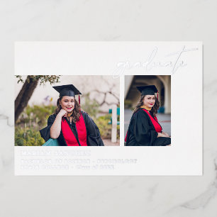 Chic Multi 2 Photo Graduation Foil Announcement
