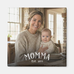 Chic Mum Est Year First Time Mum Photo Magnet