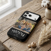 Chic Mum Established Kid Count Photo Black White