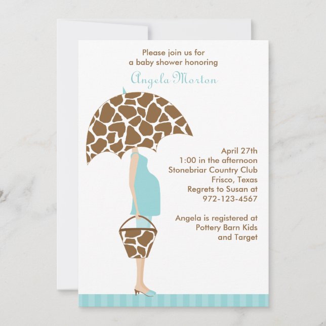Chic Mum-to-Be Baby Shower Invitations (Front)