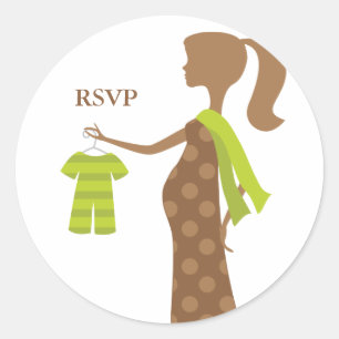 Chic Mum To Be Baby Shower Stickers