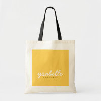 Chic Mustard Yellow Simple Bold Script Name