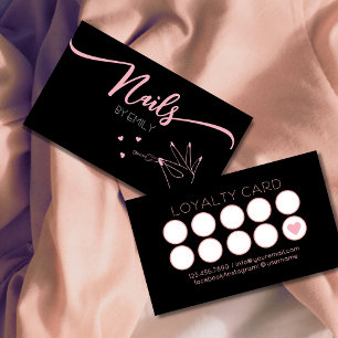 Chic nail salon Manicurist Polish Hand Loyalty Card