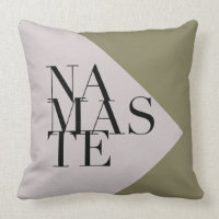 Chic Namaste Yoga Inspired Square Pillow